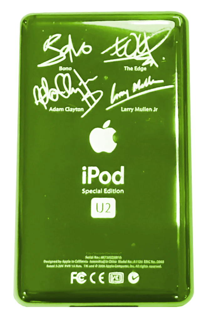 Thick Toxic Green U2 Special Edition Backplate for Apple iPod Classic 6th 7th & iPod Video 5th 5.5 Enhanced