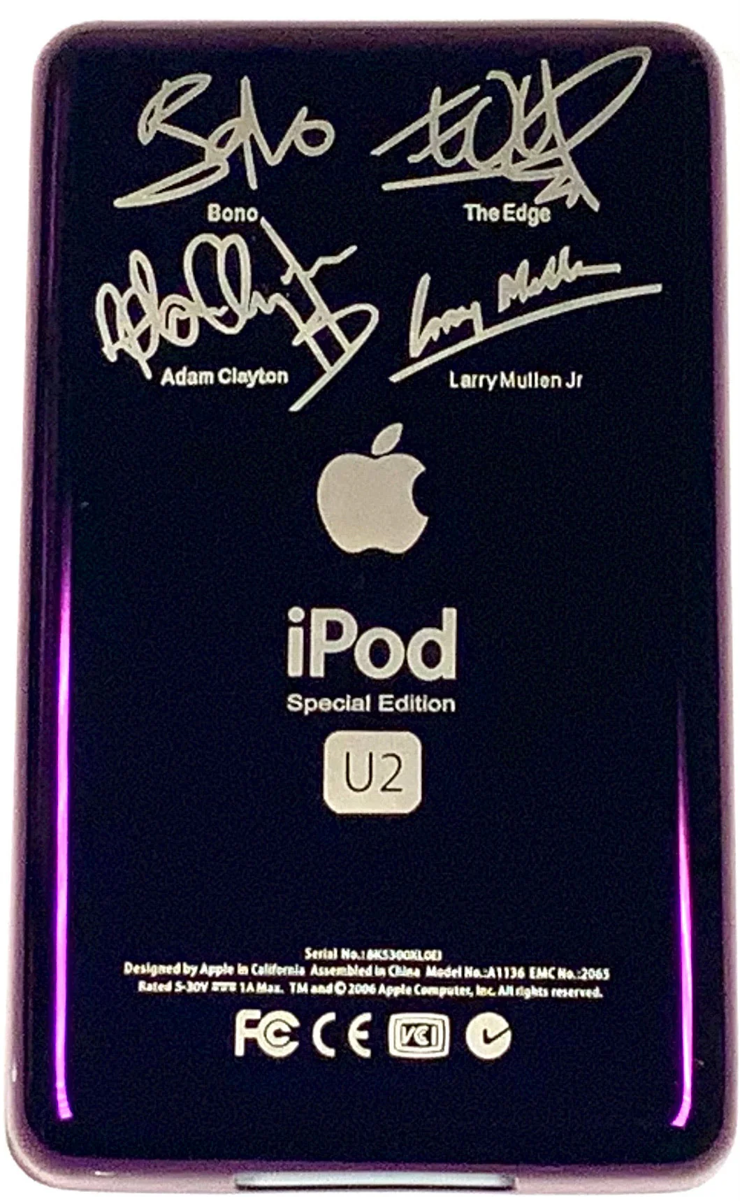 Thick U2 Special Edition Wine Purple Backplate for Apple iPod Video Classic 5th 5.5 6th 7th