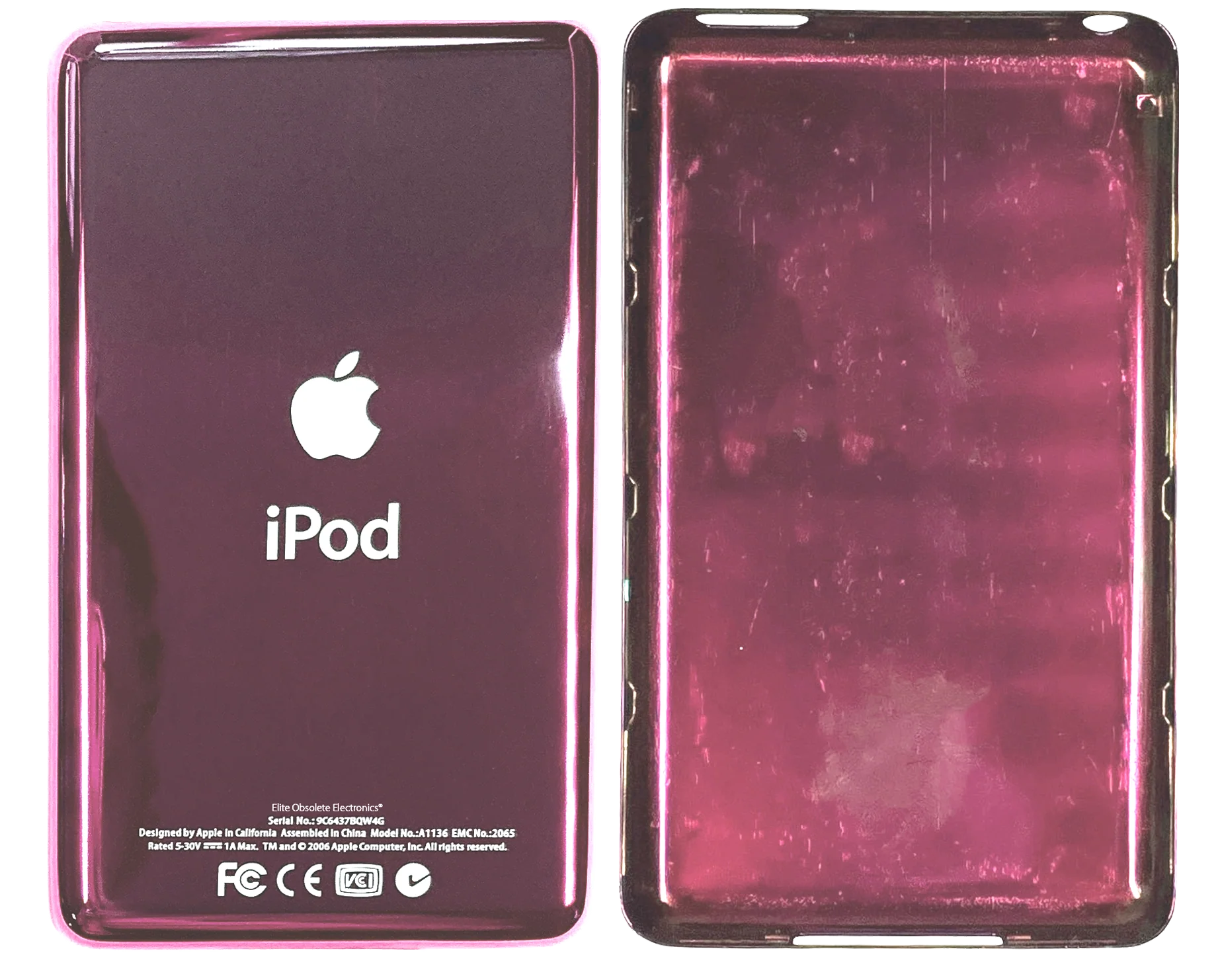 Thin Blush Pink Universal Backplate for Apple iPod Classic 6th 7th & iPod Video 5th 5.5 Enhanced - Image 2