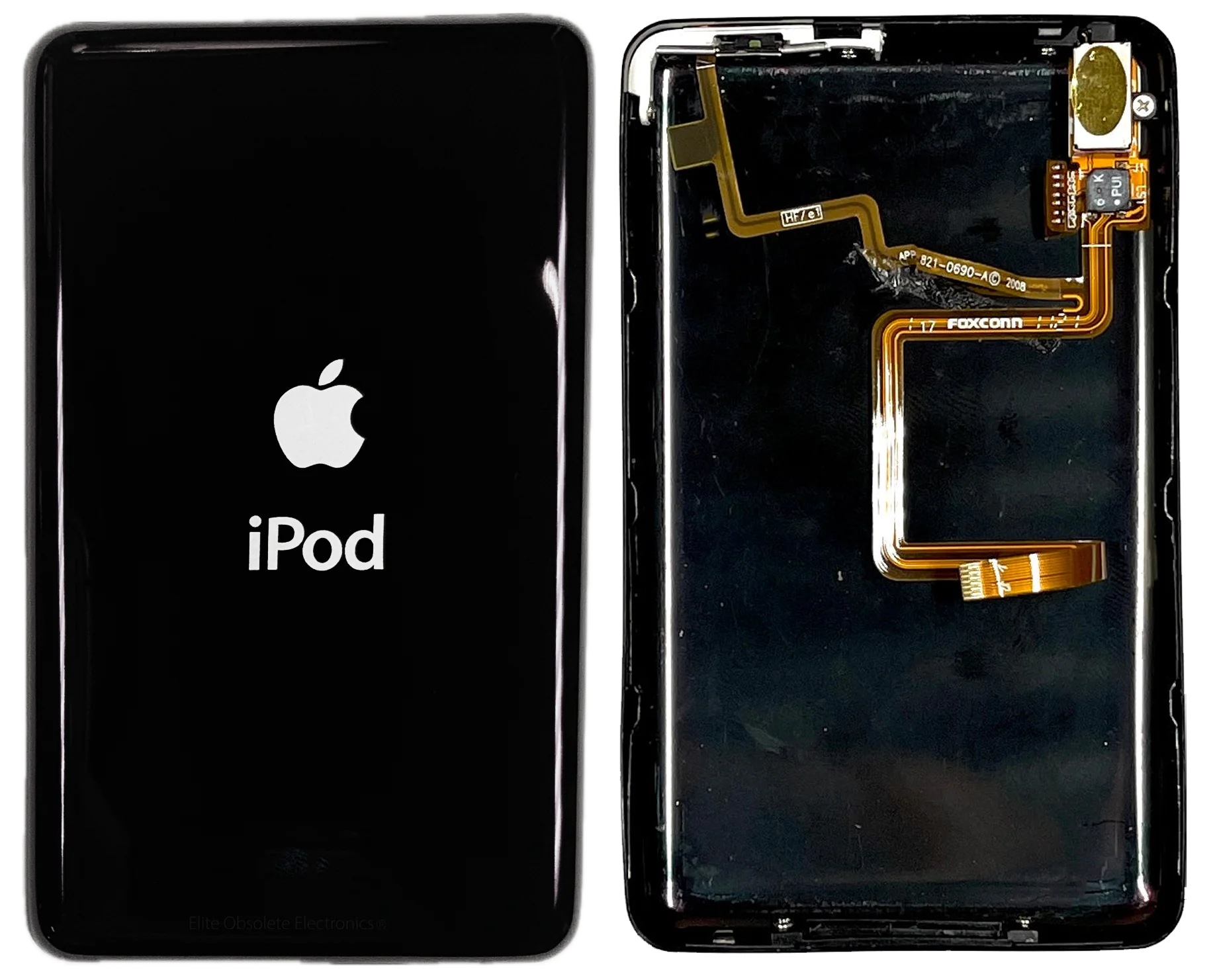 Thin Fully Universal Black Chrome Backplate for Apple iPod Video 5th 5.5 & iPod Classic 6th 7th A1136 A1238 - Image 3
