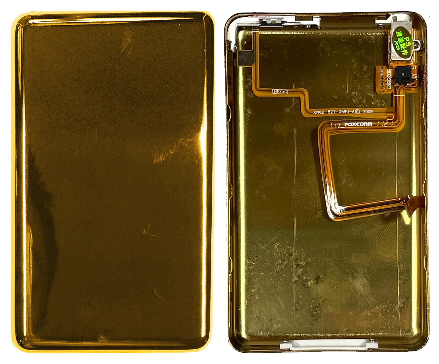 Thin Gold Fully Blank Backplate for Apple iPod Video 5th 5.5 Enhanced A1136 & iPod Classic 6th 7th A1238 - Image 3