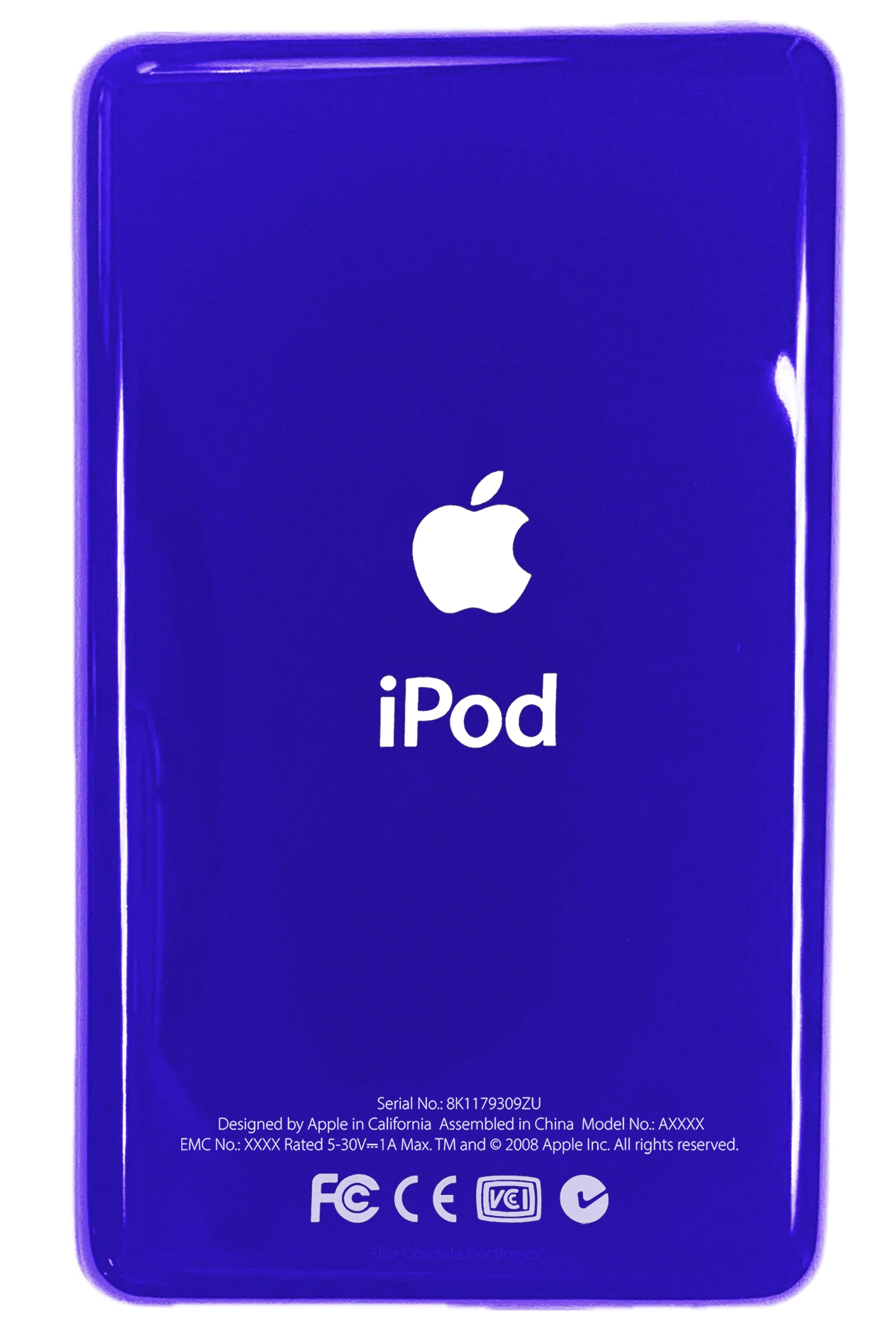 Thin Violet Voltage Backplate for Apple iPod Video 5th 5.5 & iPod Classic 6th 7th A1136 A1238