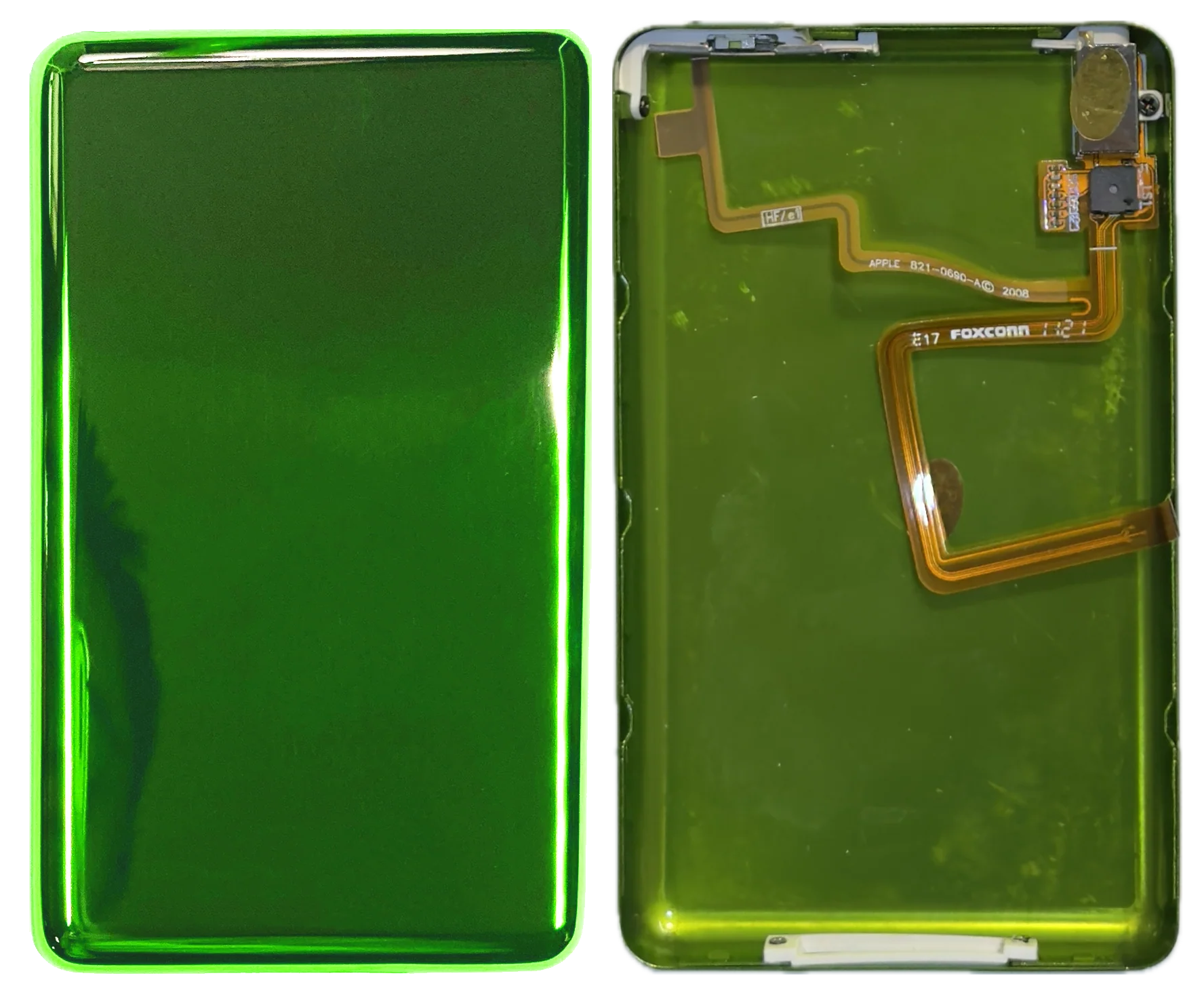 Thin Toxic Green Fully Blank Backplate for iPod Video 5th 5.5 Enhanced & Apple iPod Classic 6th 7th - Image 3