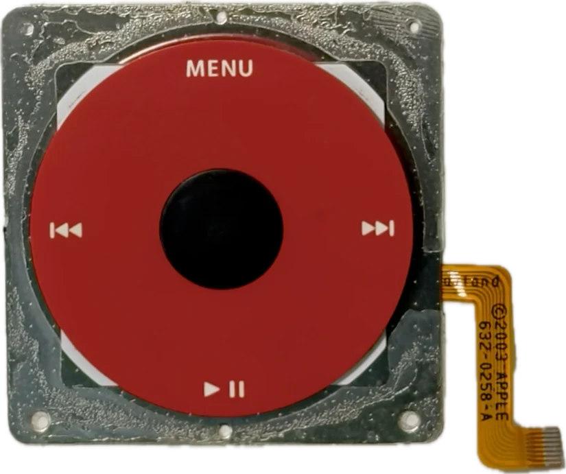 U2 Red Click Wheel Center Button Flex Cable and Bracket for Apple iPod Monochrome Classic 4th 2004 A1059